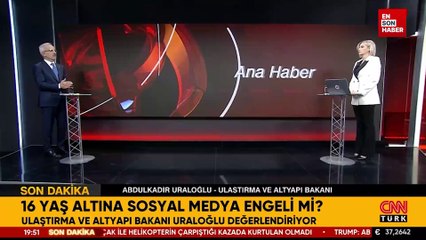 Ulaştırma ve Altyapı Bakanı Uraloğlu: 16 yaş altı sosyal medyaya girmemeli