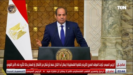 السيسي: لو طلبت من الشعب المصري إني أستقبل أهل غزة لحين إعمارها هيخرج في الشوارع يقول لا
