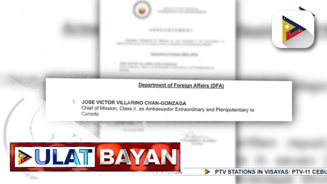 PBBM, isinumite na sa Commission on Appointments ang consent para sa nominasyon ng ilang opisyal ng DFA at AFP