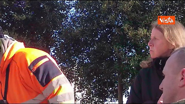 L'arrivo dei trattori della protesta degli agricoltori al Pirellone di Milano