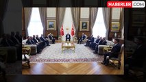 Ateşkes sonrası ilk ziyaret! Cumhurbaşkanı Erdoğan, Hamas heyetini Beştepe'de kabul etti