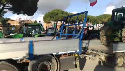 Grosseto, la protesta dei trattori