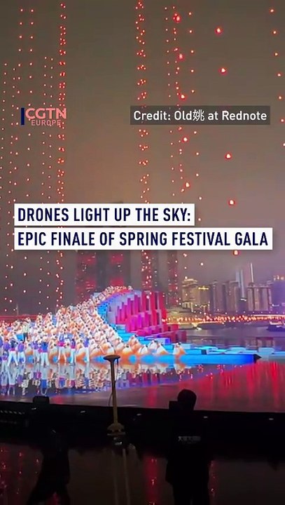 Drones Light Up the Sky: Epic Finale of Spring Festival Gala