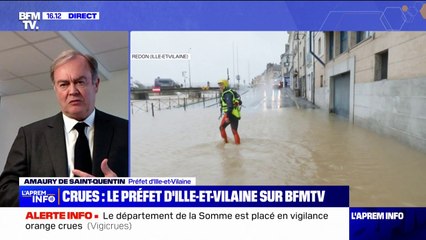 Inondations: "500 personnes sans électricité", détaille le préfet d'Ille-et-Vilaine
