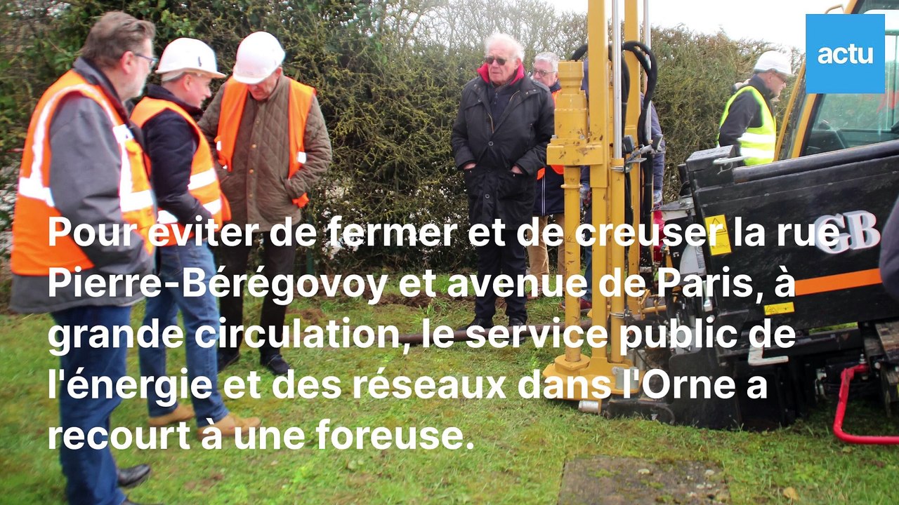 Pour éviter de casser des routes, 4 forages réalisés à Argentan pour l'enfouissement des réseaux