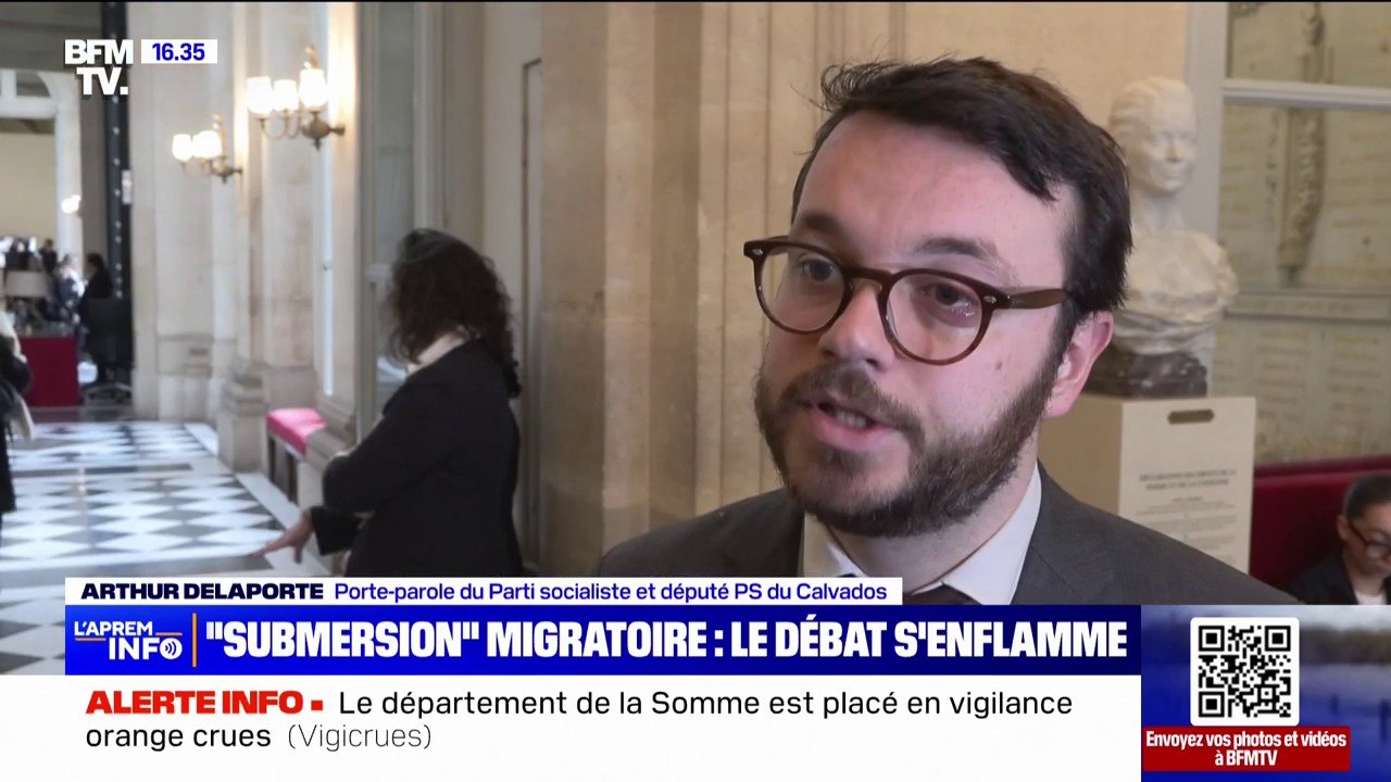 Propos de François Bayrou sur l'immigration: "S'il ne présente pas ses excuses, alors il risque de nous entraîner vers la censure", affirme Arthur Delaporte (PS)