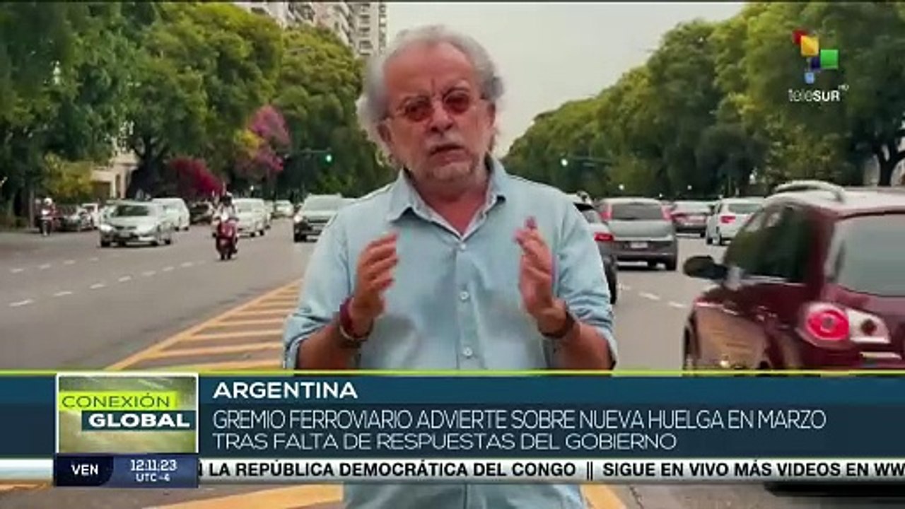Trabajadores ferroviarios amenazan con huelga en Argentina