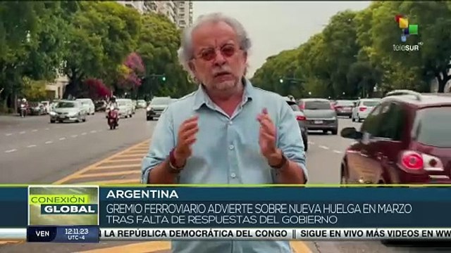 Trabajadores ferroviarios amenazan con huelga en Argentina