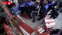 Esnafla zabıtanın kavgası güvenlik kamerasınca görüntülendi