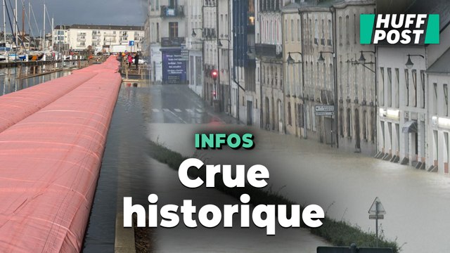 Canots de sauvetage et barrages : les images frappantes de Redon sous les eaux