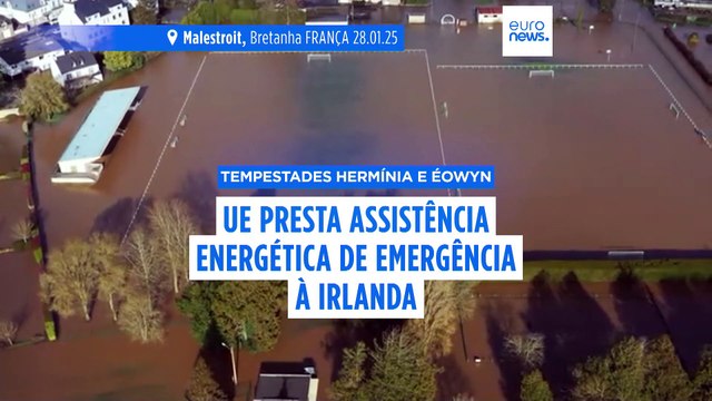 Tempestades causam inundações e ventos fortes em França e Irlanda