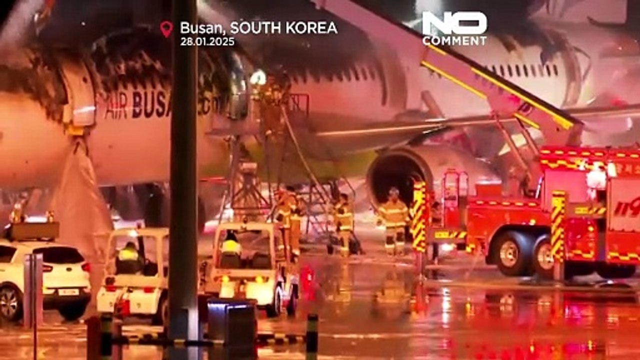 Air Busan plane catches fire at South Korean airport, all 176 evacuated safely