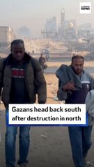 Gazans head back south after destruction in north