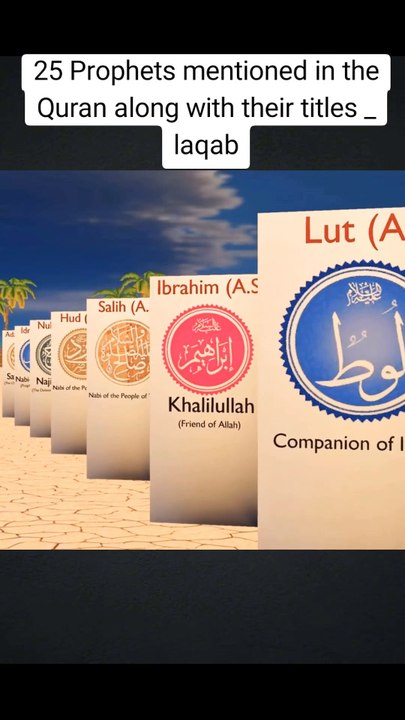 25 prophets mentioned in Holy Quran along with their title