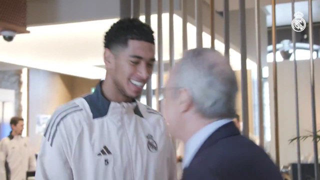 El saludo de Florentino a toda la plantilla del Real Madrid
