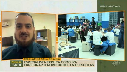 Celulares na escolas: especialista explica como irá funcionar novo modelo | Melhor da Tarde