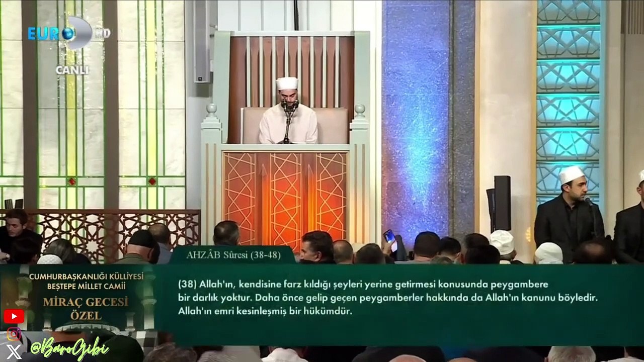 Miraç Kandili | Ankara | Beştepe Millet Camii (26 Ocak 2025)
