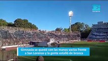 Gimnasia se quedó con las manos vacías frente a San Lorenzo y la gente estalló de bronca