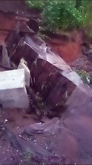 Colapsó un tramo de la vía de trenes en Horcones