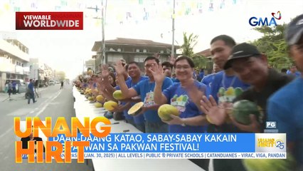 Daan-daang katao, sabay-sabay kakain ng pakwan?! | Unang Hirit