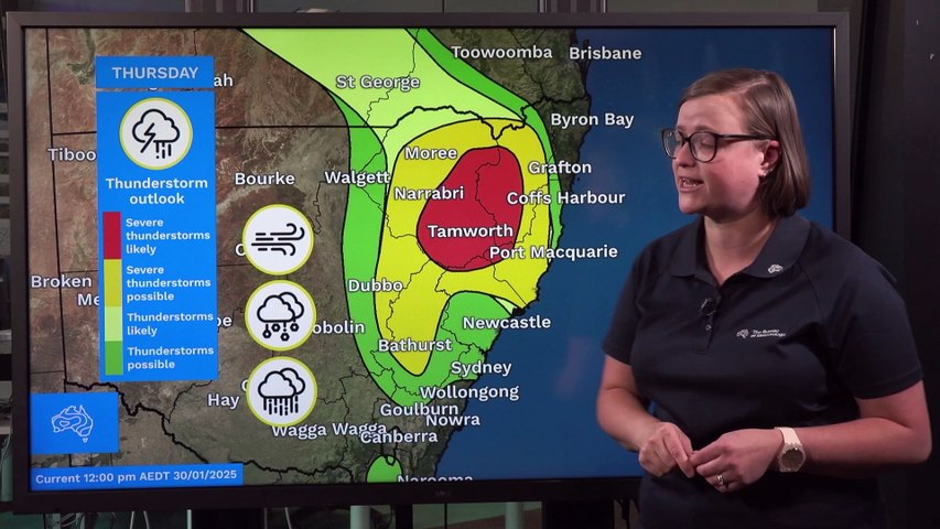 BOM Severe Weather Update: Very dangerous storms NSW | January 30, 2025 ...