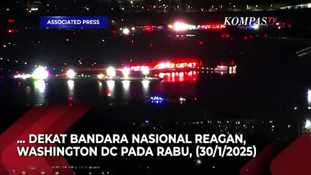 Detik-Detik Tabrakan Pesawat American Airline dan Helikopter Black Hawk di Washington DC