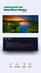 Glass Effect Navbar pake HTML dan CSS #HTML #html5 #htmlcss #htmlcode #htmlemail #htmlcoding   #coding #codinglife #codingisfun