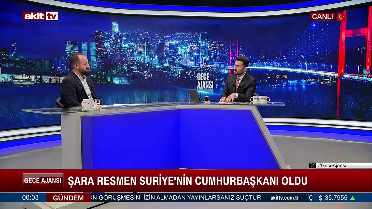 Gece Ajansı - M. Safa Ulusoy/ Zekeriya Say "Şara resmen Suriye'nin Cumhurbaşkanı oldu" 29.01.2025