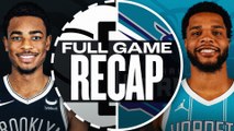 Game Recap: Nets 104, Hornets 83