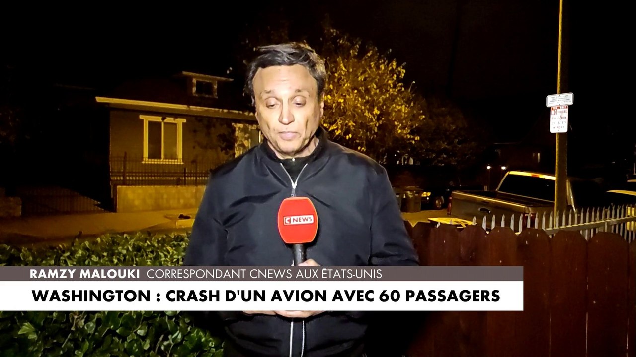 Washington : crash d'un avion avec 60 passagers