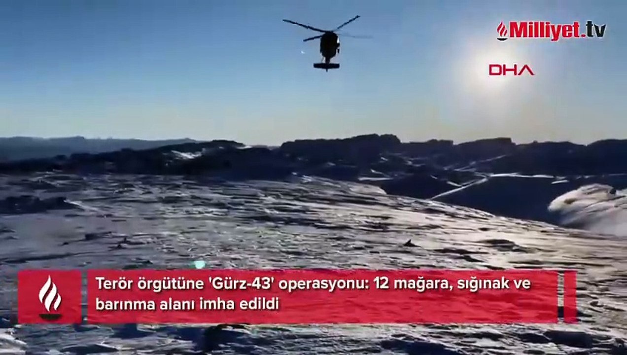 Terör örgütüne 'Gürz-43' operasyonu! 12 mağara, sığınak ve barınma alanı imha edildi