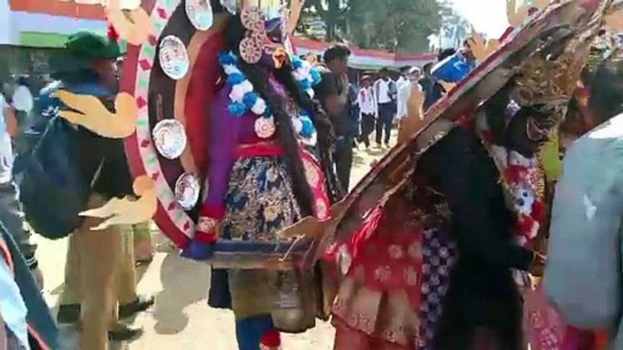 Girls are  participate in #26january2025  at RepublicDay celebrations ‎@TravelExpert002 