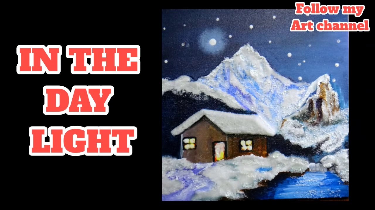 Glow in Dark MAGIC Happens in This Winter Moonlight Painting!