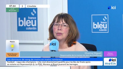 Don de sang et plasma : Chantal Giguet, responsable de la maison du don à Cherbourg