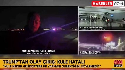 Trump, ABD'yi sarsan uçak kazası sonrası kuleyi suçladı