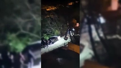 Yoldan çıkan otomobil şarampole uçtu