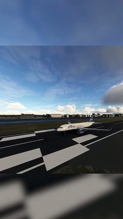 Takeoff from Gorgeous Airport JetBlue A320neo at London City Airport (EGLC), London, United Kingdom