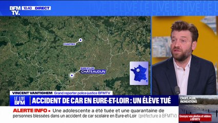 Un élève tué dans l'accident d'un car scolaire à Châteaudun en Eure-et-Loir, une quarantaine de personnes blessées