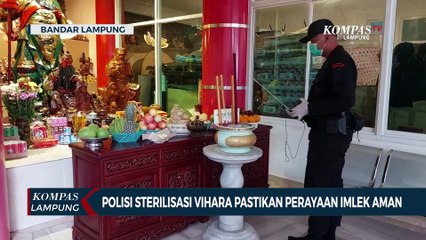 Polisi Sterilisasi Vihara Pastikan Perayaan Imlek Aman