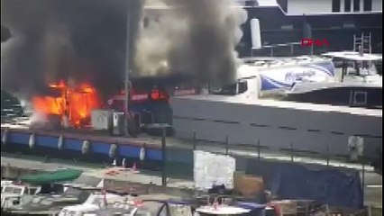 Pendik marinada yakıt istasyonunda yangın