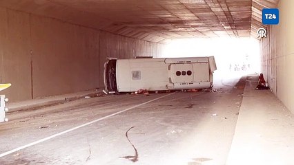 Denizli'de devrilen işçi servisindeki 4 kişi öldü, 19 kişi yaralandı