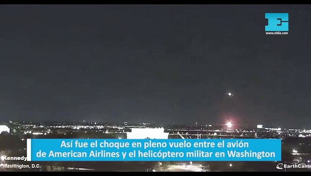 Así fue el choque en pleno vuelo entre el avión de American Airlines y el helicóptero militar en Washington
