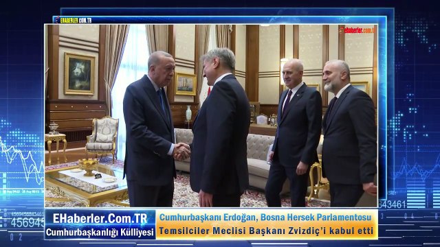Cumhurbaşkanı Erdoğan, Bosna Hersek Parlamentosu Temsilciler Meclisi Başkanı Zvizdiç’i kabul etti