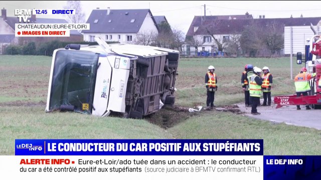 Accident de car en Eure-et-Loir: le conducteur a été testé positif aux stupéfiants sur la base d'un test salivaire