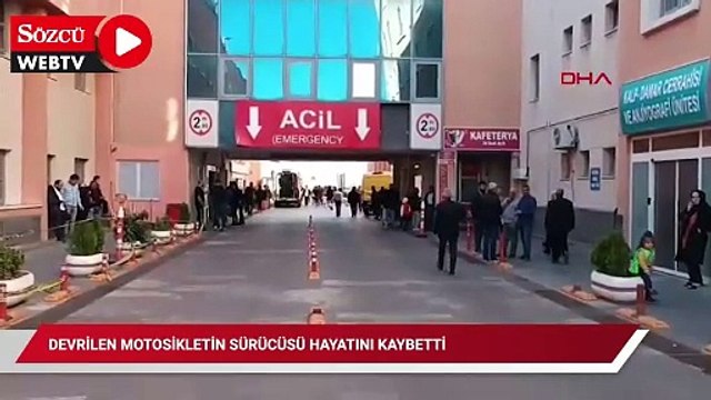 Devrilen motosikletin sürücüsü hayatını kaybetti