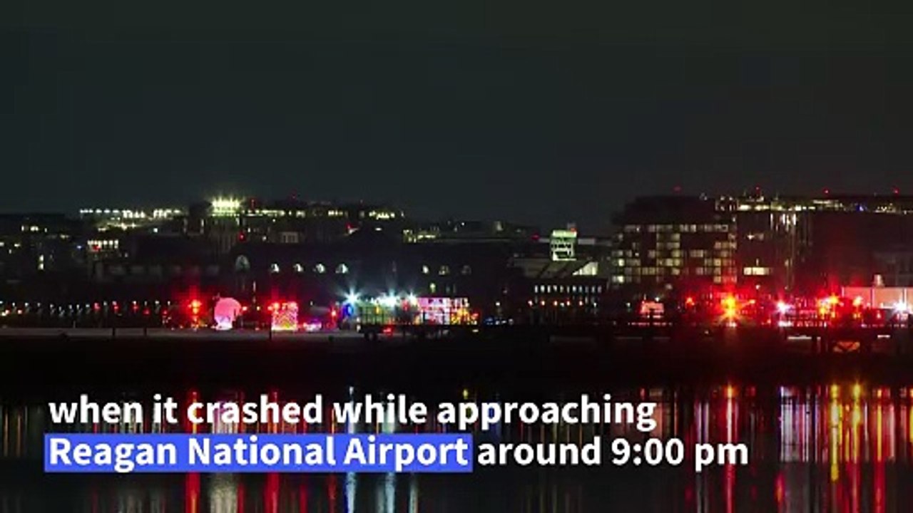 Plane carrying 64 people collides with helicopter, crashes in Washington