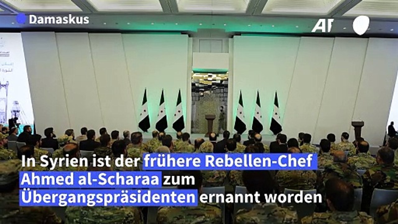 Syrien: ex-rebellenchef al-scharaa zum Übergangspräsidenten ernannt
