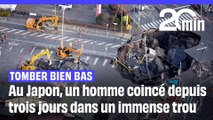 Au Japon, un homme de 74 ans coincé depuis trois jours dans un immense trou