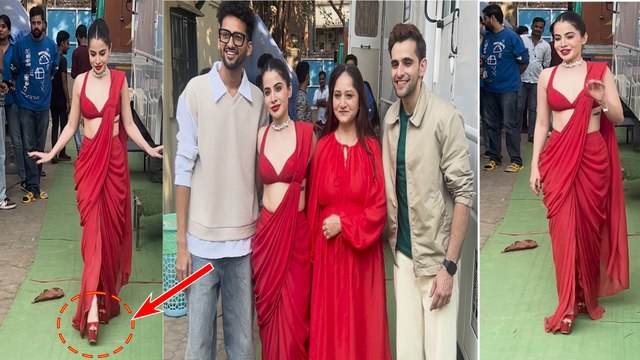 Urfi Javed ने Saree पहन मचाया बवाल, High Heels में चलने में हुई दिक्कत तो लोगों ने किया Troll,Video