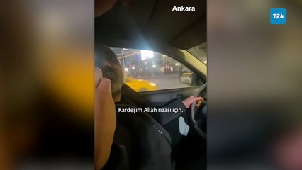 Ankara'da taksicilerden Martı Tag sürücüsüne tehdit ve saldırı!